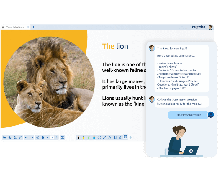 AI Touch Screen - Lion Lesson