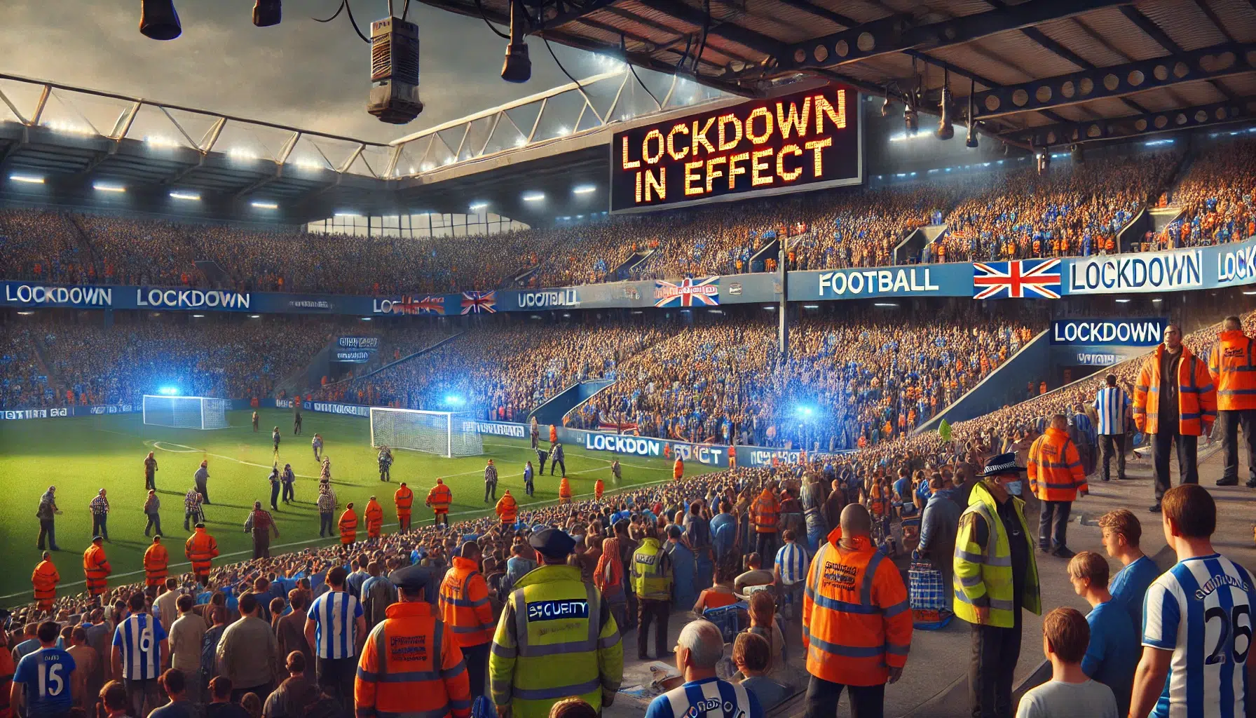 Football stadium lockdown alarm